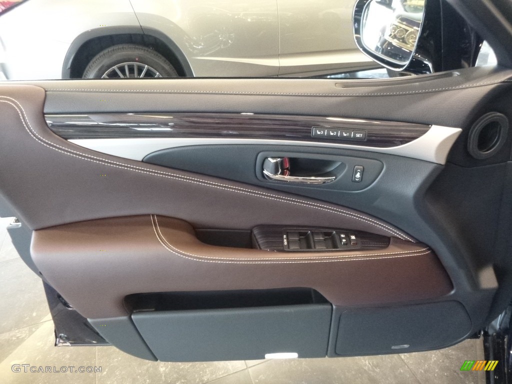 2017 Lexus LS 460 AWD Black/Saddle Tan Door Panel Photo #118961564