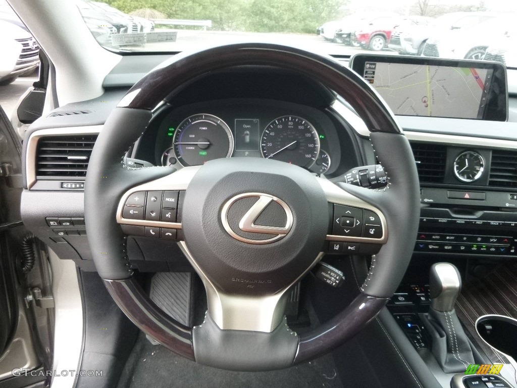 2017 Lexus RX 450h AWD Black Steering Wheel Photo #118962089