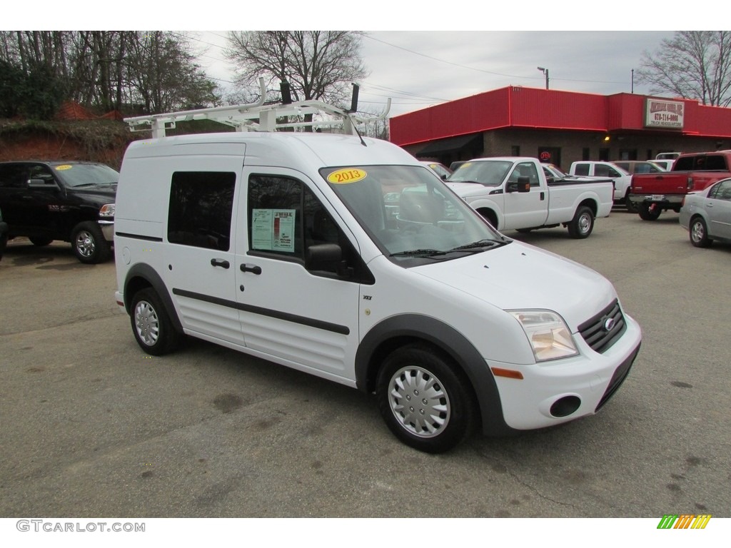 2013 Transit Connect XLT Van - Frozen White / Dark Gray photo #4