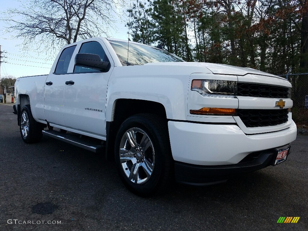 2017 Silverado 1500 Custom Double Cab 4x4 - Summit White / Dark Ash/Jet Black photo #1