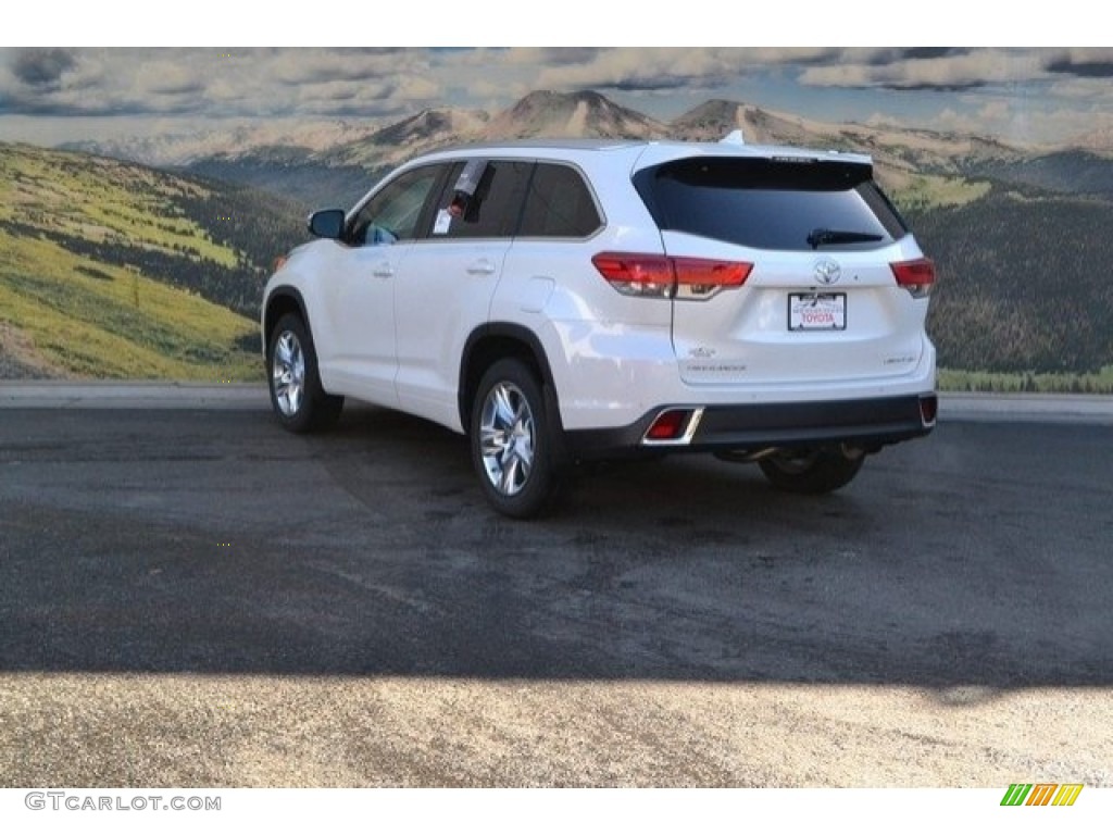 2017 Highlander Limited AWD - Blizzard White Pearl / Ash photo #3