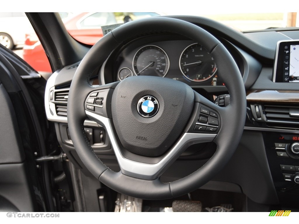 2017 BMW X5 xDrive35i Black Steering Wheel Photo #118966386