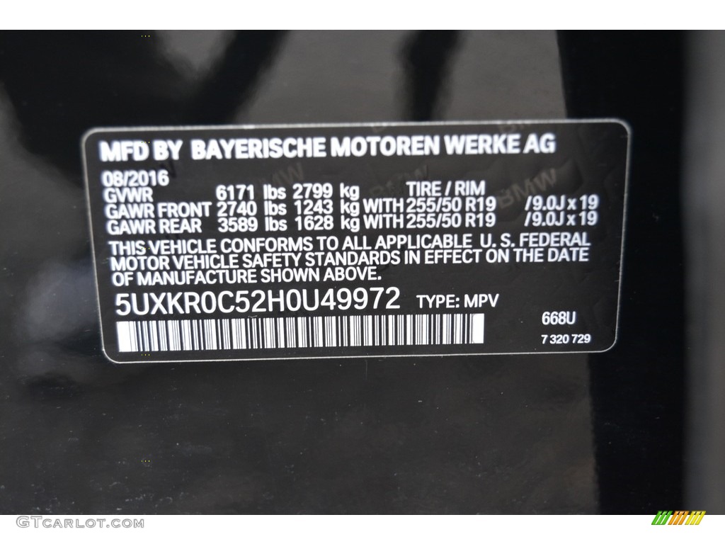 2017 X5 xDrive35i - Jet Black / Black photo #35