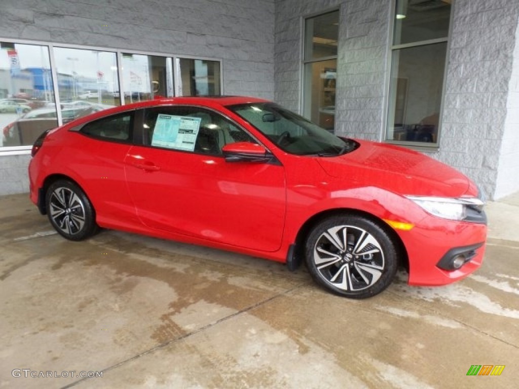 2017 Civic EX-L Coupe - Rallye Red / Black photo #1