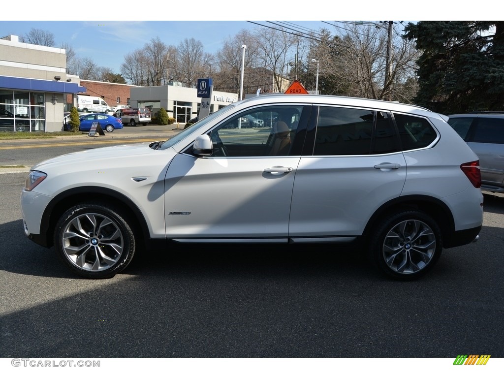 2017 X3 xDrive28i - Mineral White Metallic / Saddle Brown photo #5