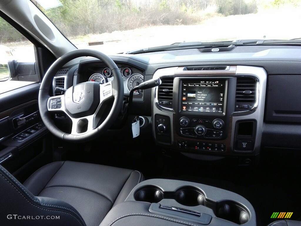 2017 Ram 3500 Laramie Mega Cab 4x4 Dual Rear Wheel Black Dashboard Photo #118973724