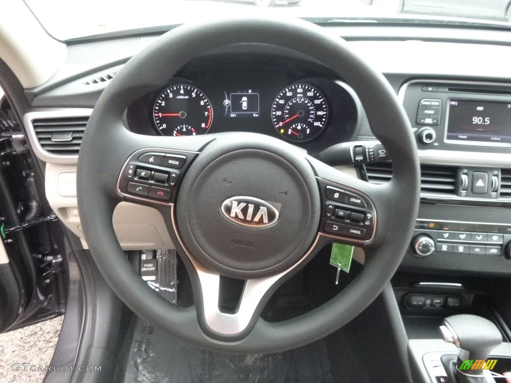 2017 Kia Optima LX Beige Steering Wheel Photo #118975608