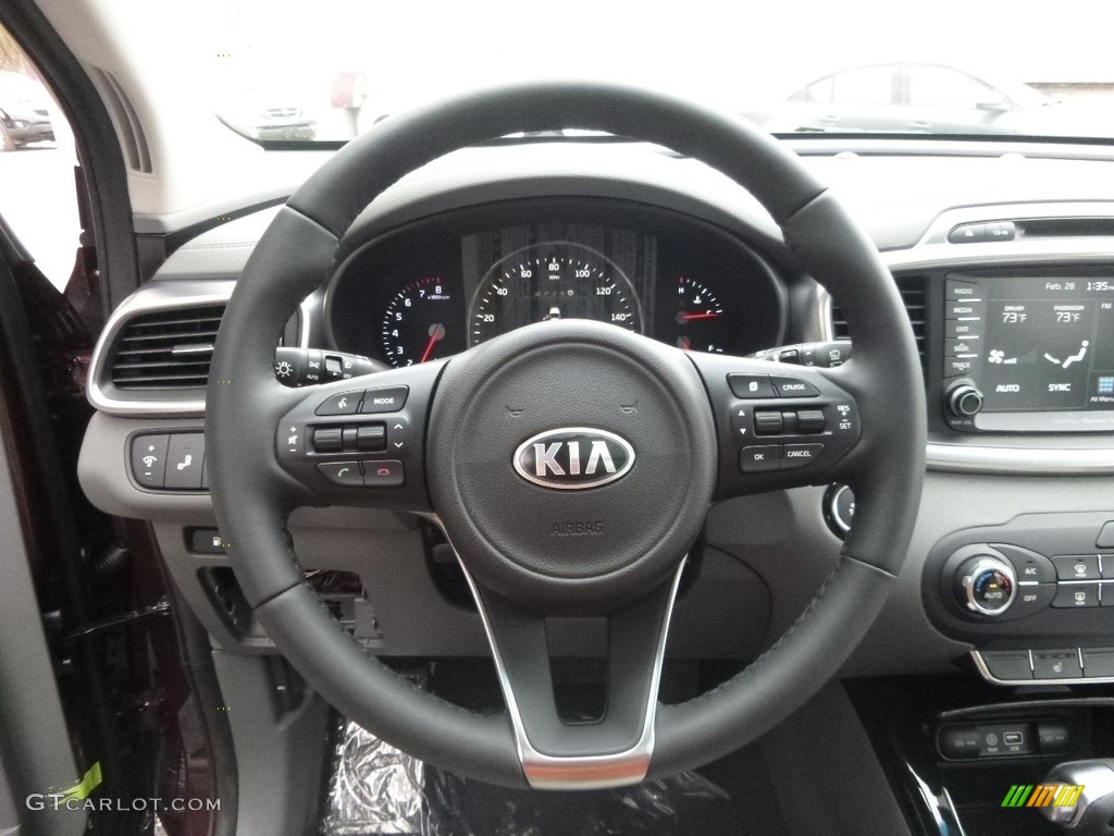 2017 Kia Sorento SXL V6 AWD Light Gray Steering Wheel Photo #118976100