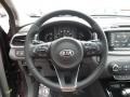 Light Gray 2017 Kia Sorento SXL V6 AWD Steering Wheel
