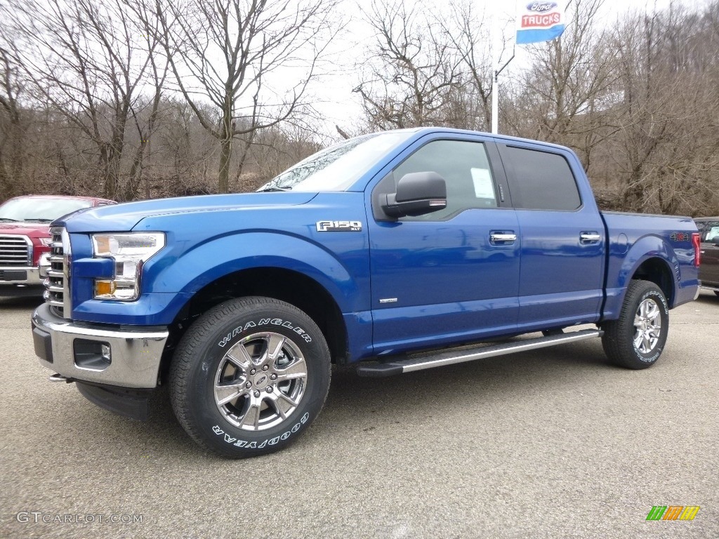 2017 F150 XLT SuperCrew 4x4 - Lightning Blue / Earth Gray photo #6