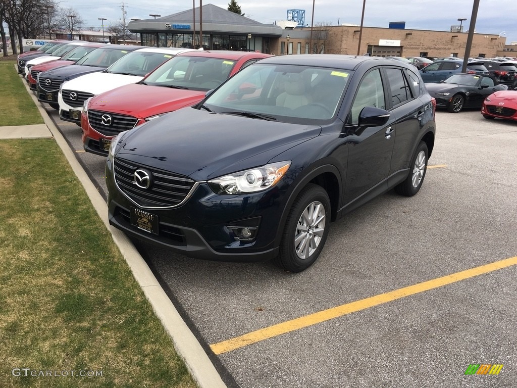 2016 CX-5 Touring AWD - Deep Crystal Blue Mica / Parchment photo #1