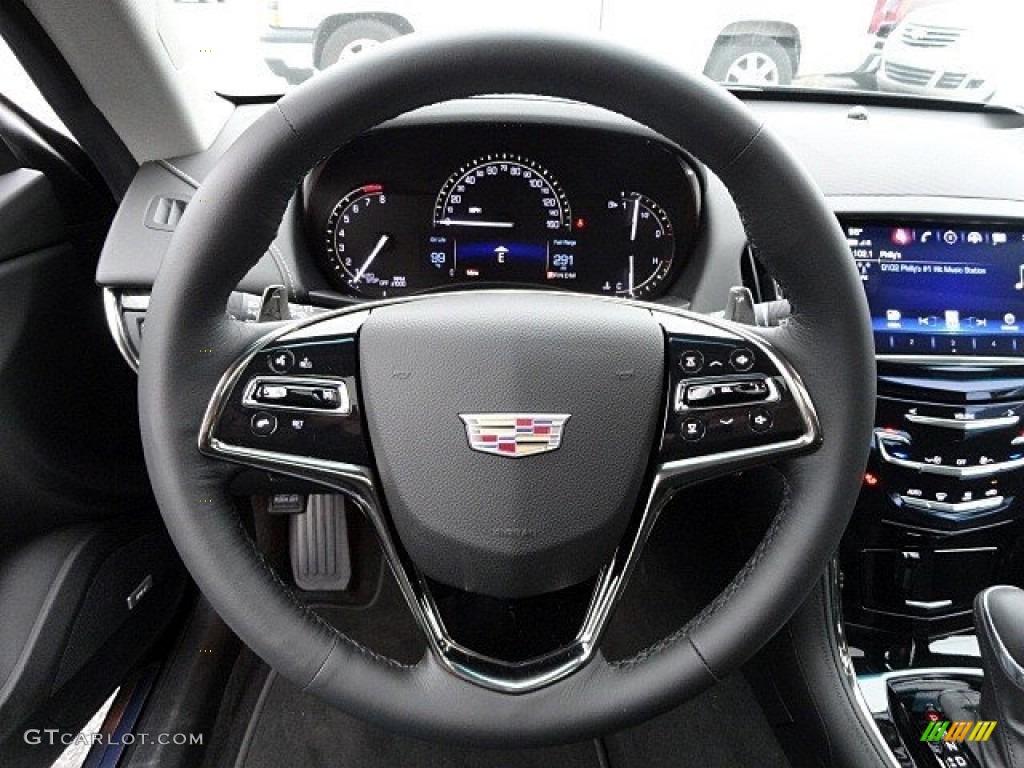 2017 Cadillac ATS AWD Jet Black Steering Wheel Photo #118983021