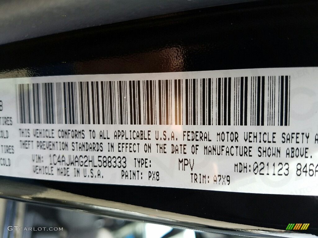 2017 Wrangler Sport 4x4 - Black / Black photo #7