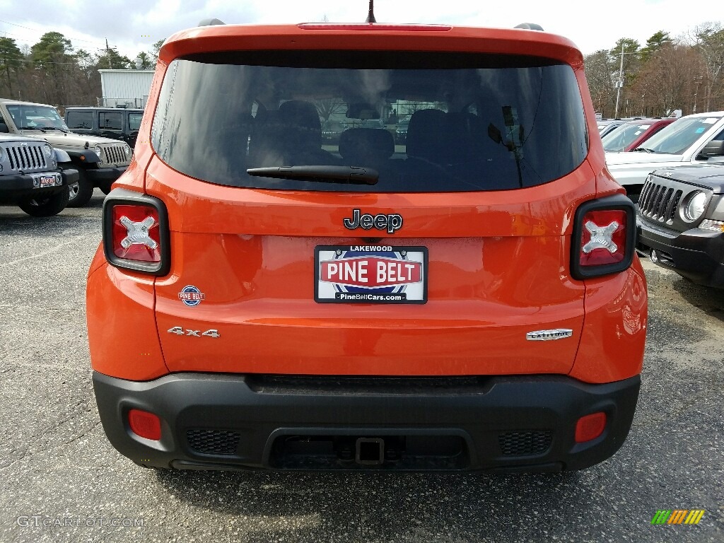 2017 Renegade Latitude 4x4 - Omaha Orange / Black photo #5