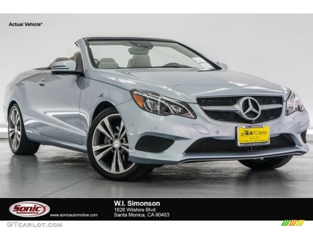 2014 E 350 Cabriolet - Diamond Silver Metallic / Grey/Black photo #1