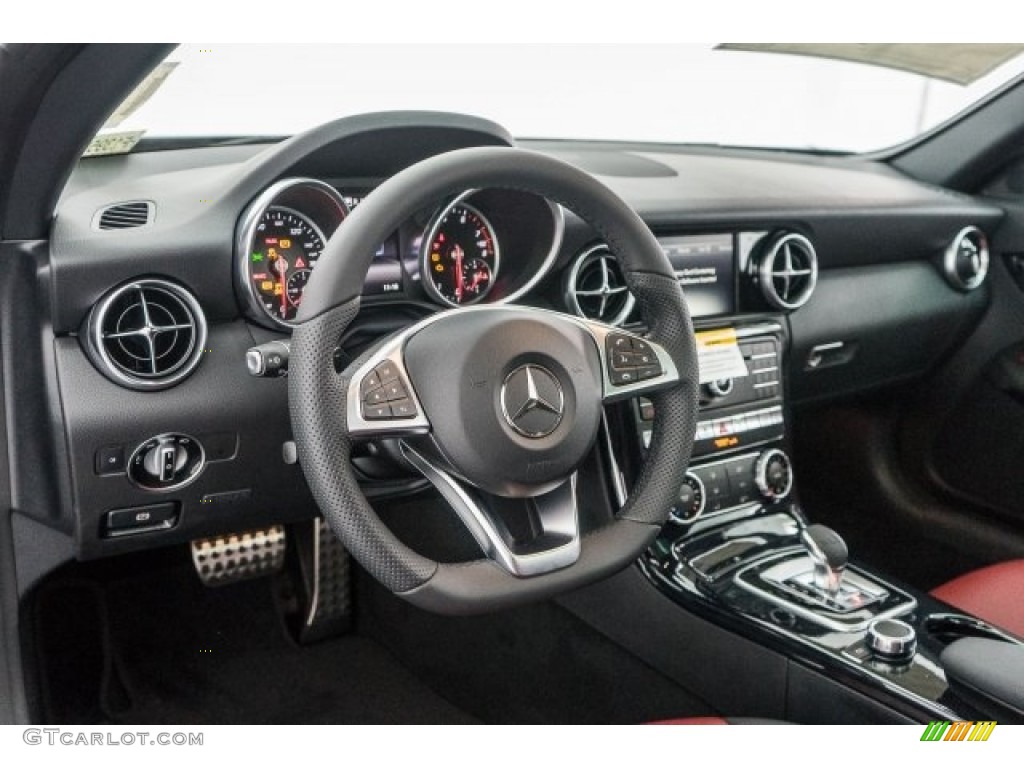 2017 Mercedes-Benz SLC 300 Roadster Bengal Red/Black Dashboard Photo #118988370