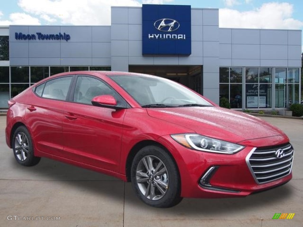 2017 Elantra Value Edition - Red / Beige photo #1