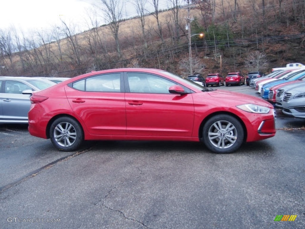 2017 Elantra Value Edition - Red / Beige photo #2