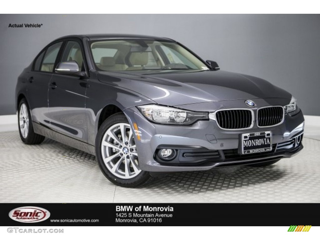 2017 3 Series 320i Sedan - Mineral Grey Metallic / Venetian Beige/Black photo #1