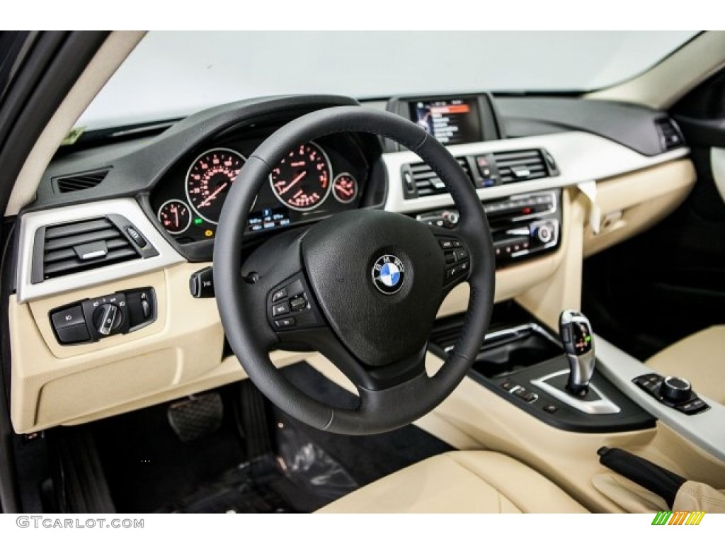 2017 3 Series 320i Sedan - Mineral Grey Metallic / Venetian Beige/Black photo #6