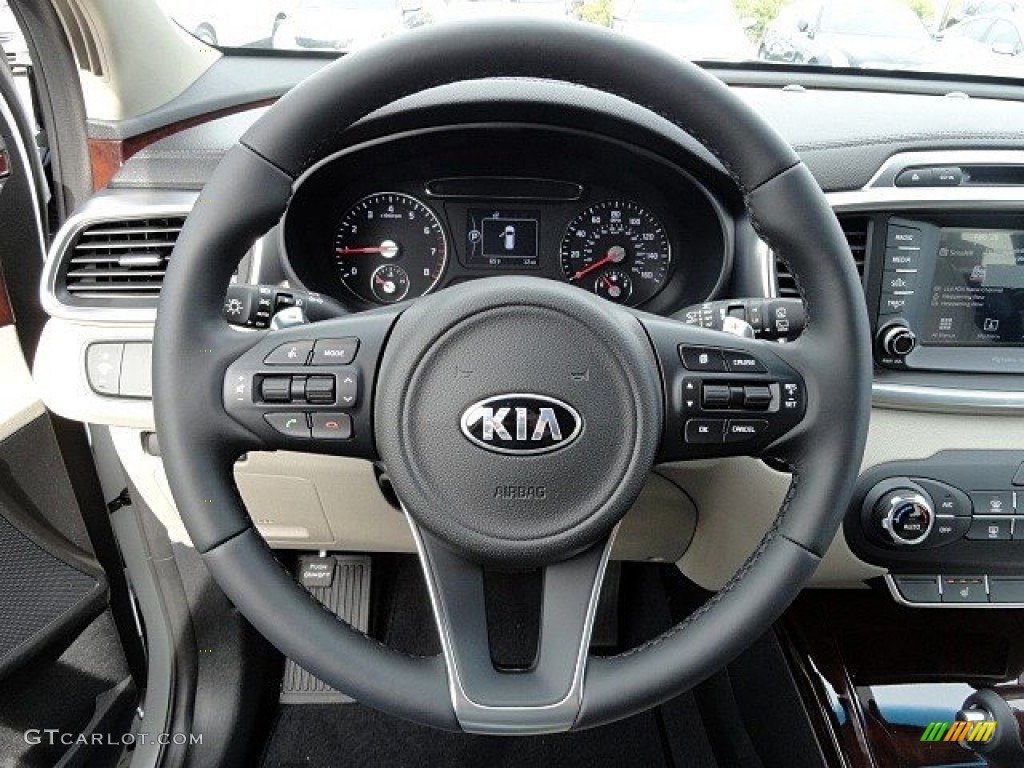2017 Kia Sorento EX AWD Stone Beige Steering Wheel Photo #118991823