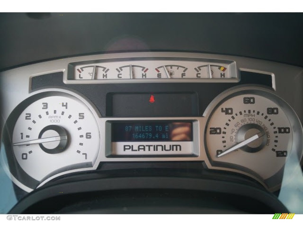 2010 F150 Platinum SuperCrew - Tuxedo Black / Sienna Brown Leather/Black photo #24