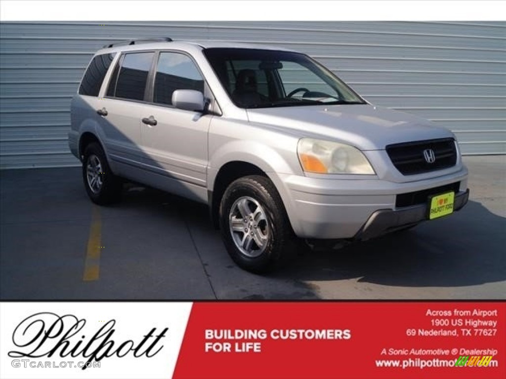 2004 Pilot EX-L 4WD - Starlight Silver Metallic / Gray photo #1