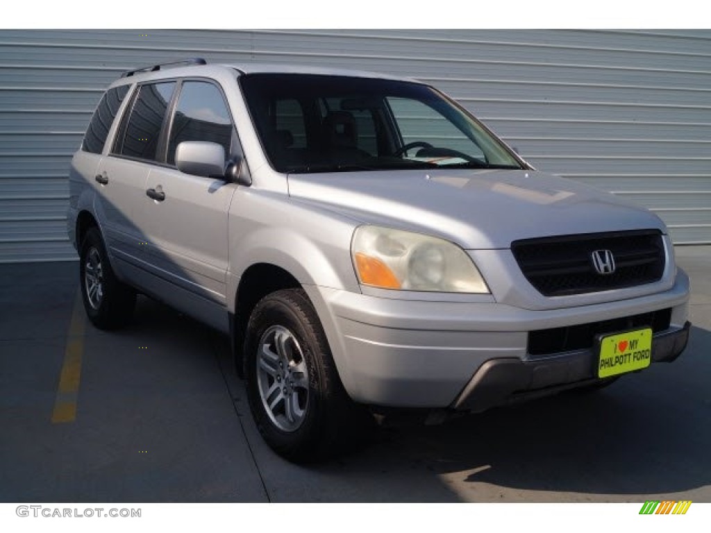 2004 Pilot EX-L 4WD - Starlight Silver Metallic / Gray photo #2