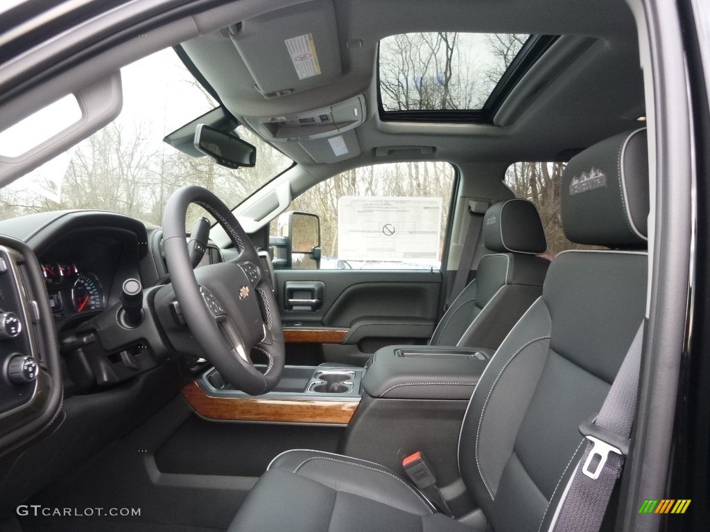 Jet Black Interior 2017 Chevrolet Silverado 2500HD High Country Crew Cab 4x4 Photo #118993773