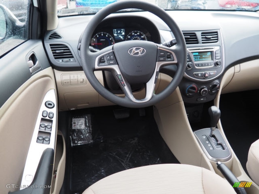 2017 Accent SE Sedan - Century White / Beige photo #6