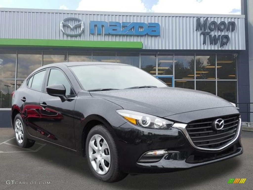 2017 MAZDA3 Sport 4 Door - Jet Black Mica / Black photo #1