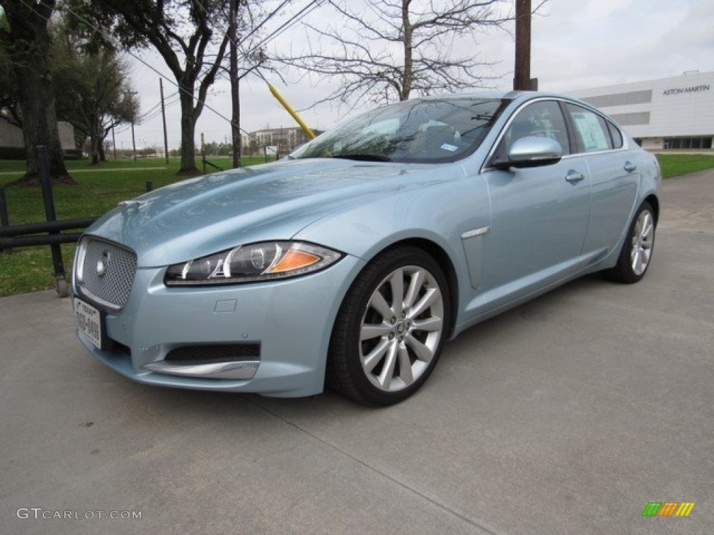 2013 XF 3.0 - Crystal Blue Metallic / Dove/Warm Charcoal photo #8