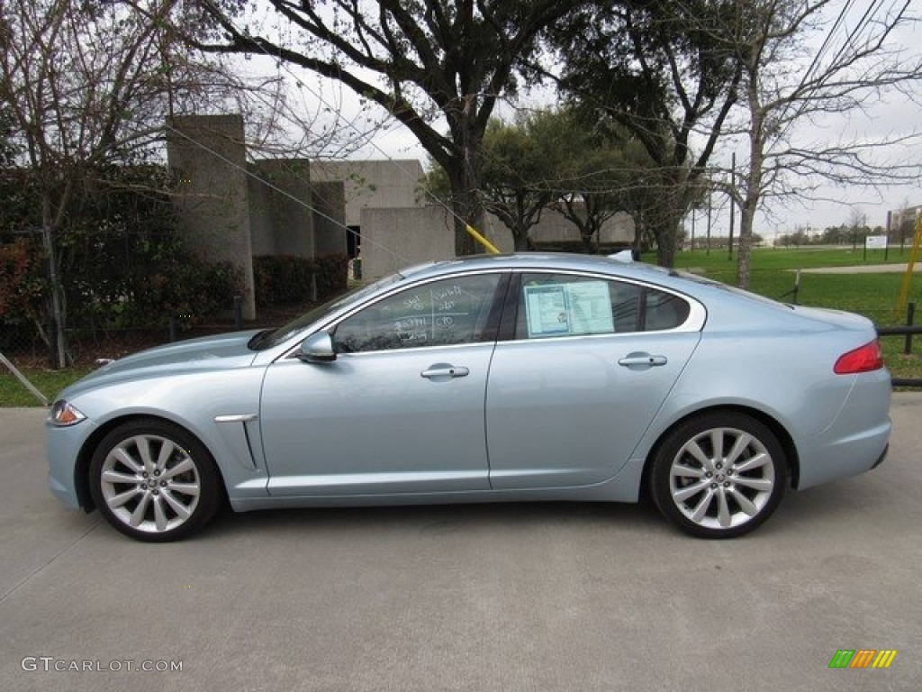 2013 XF 3.0 - Crystal Blue Metallic / Dove/Warm Charcoal photo #9