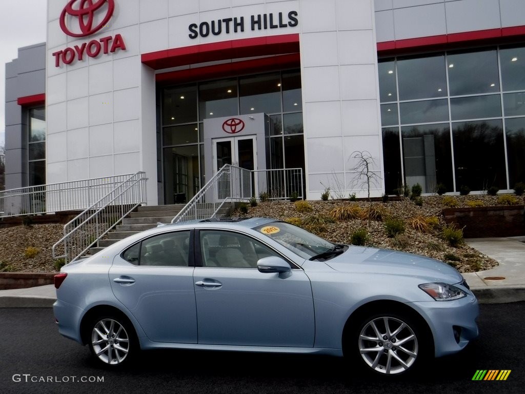 2012 IS 250 AWD - Cerulean Blue / Ecru photo #2