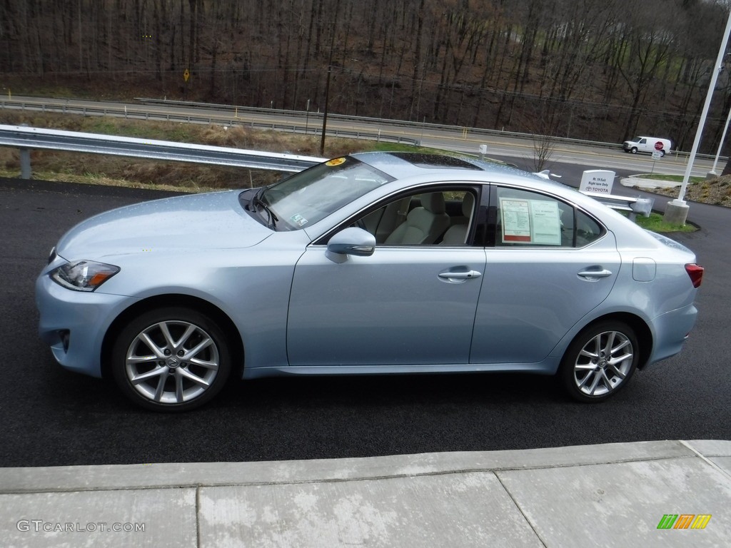 2012 IS 250 AWD - Cerulean Blue / Ecru photo #6