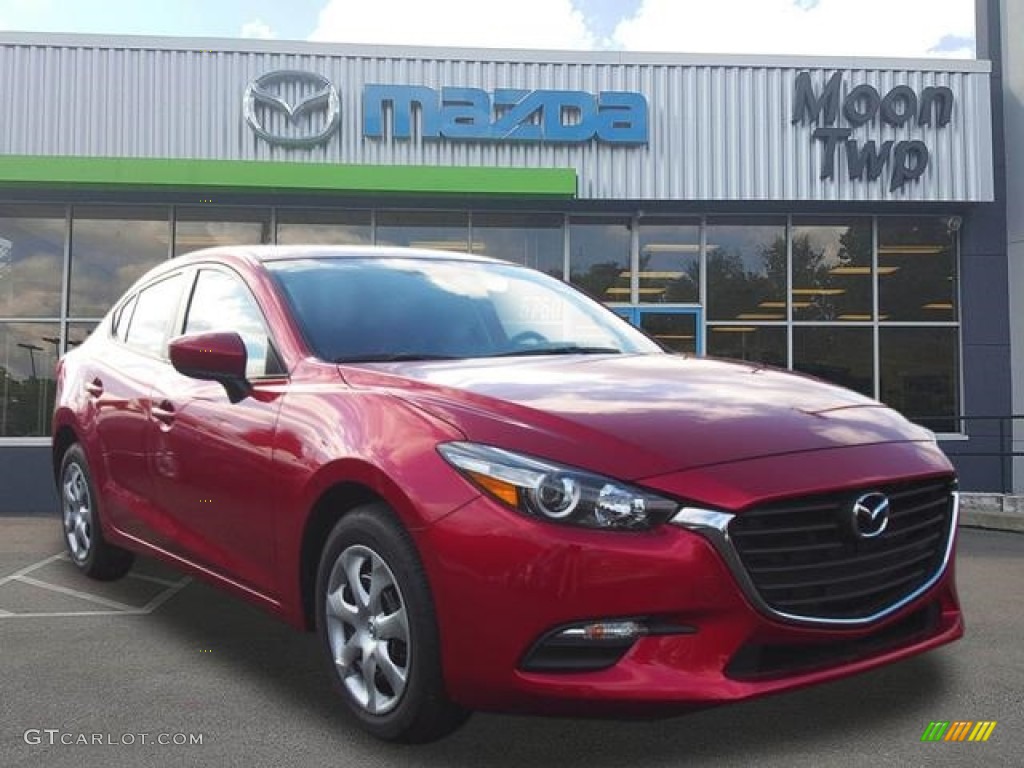 2017 MAZDA3 Sport 4 Door - Soul Red Metallic / Black photo #1