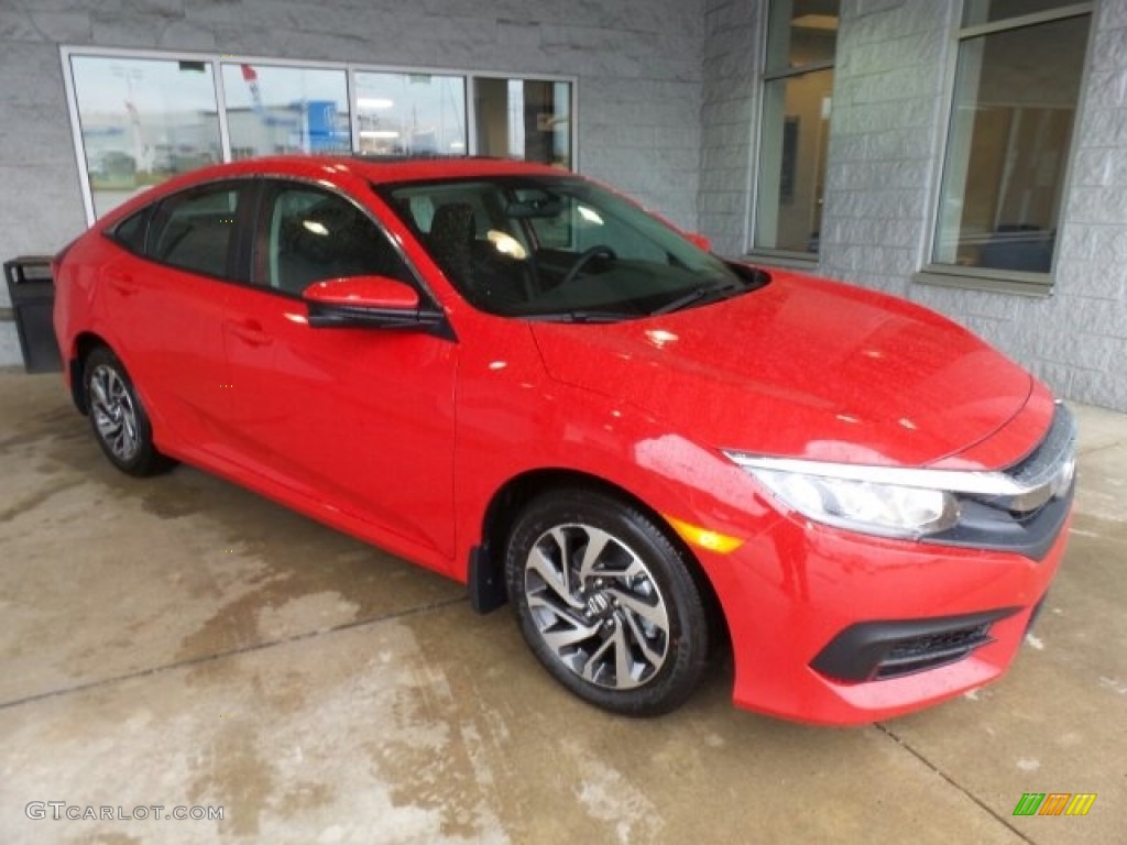 2017 Civic EX Sedan - Rallye Red / Black photo #1