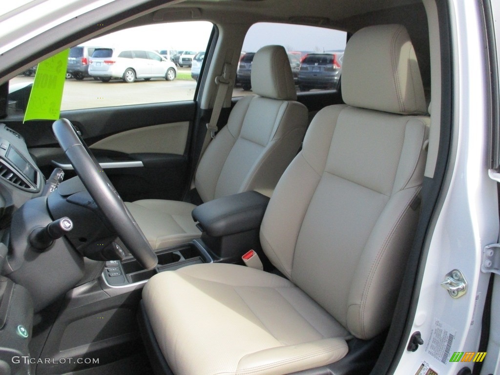 2016 CR-V Touring AWD - White Diamond Pearl / Beige photo #8