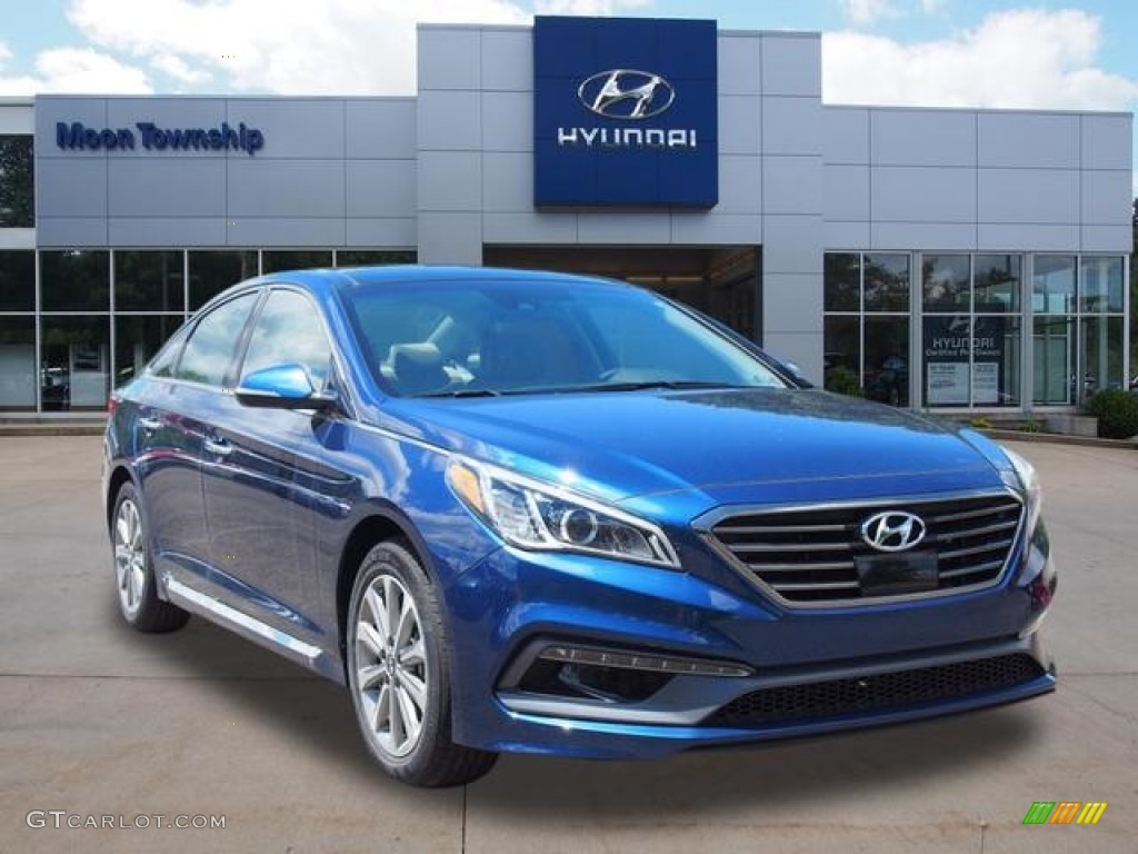 2016 Sonata Limited - Lakeside Blue / Gray photo #1