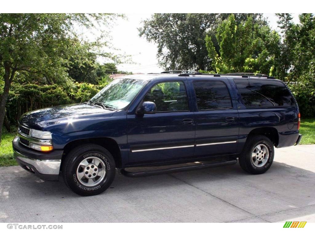 2001 Suburban 1500 LT 4x4 - Indigo Blue Metallic / Light Gray/Neutral photo #2