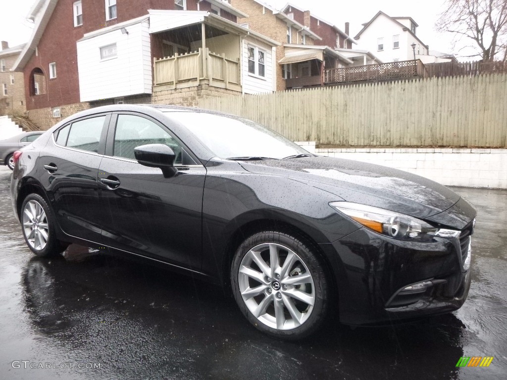 2017 MAZDA3 Touring 4 Door - Jet Black Mica / Black photo #1