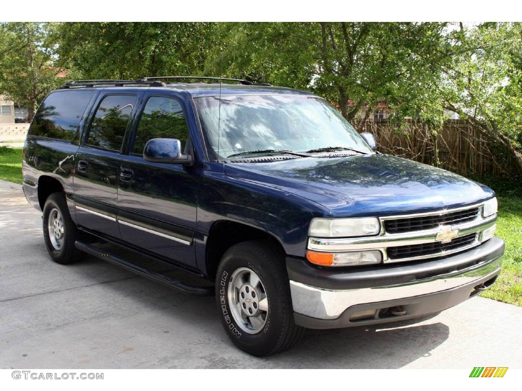 2001 Suburban 1500 LT 4x4 - Indigo Blue Metallic / Light Gray/Neutral photo #9