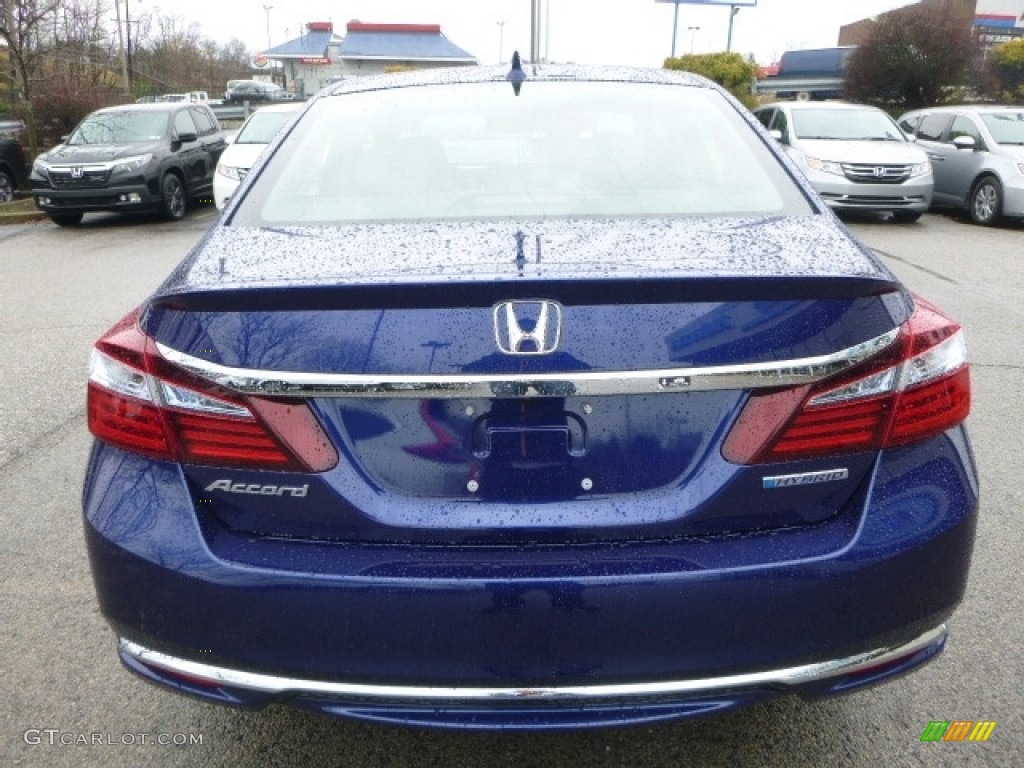 2017 Accord Hybrid EX-L Sedan - Vortex Blue Pearl / Black photo #3