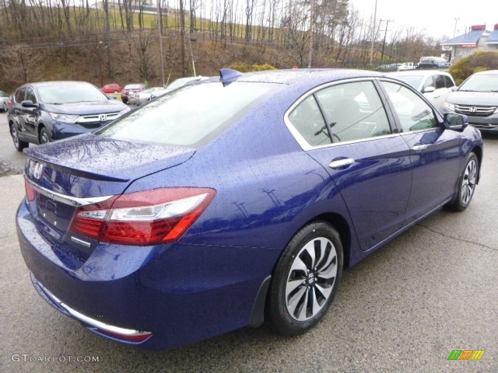 2017 Accord Hybrid EX-L Sedan - Vortex Blue Pearl / Black photo #4