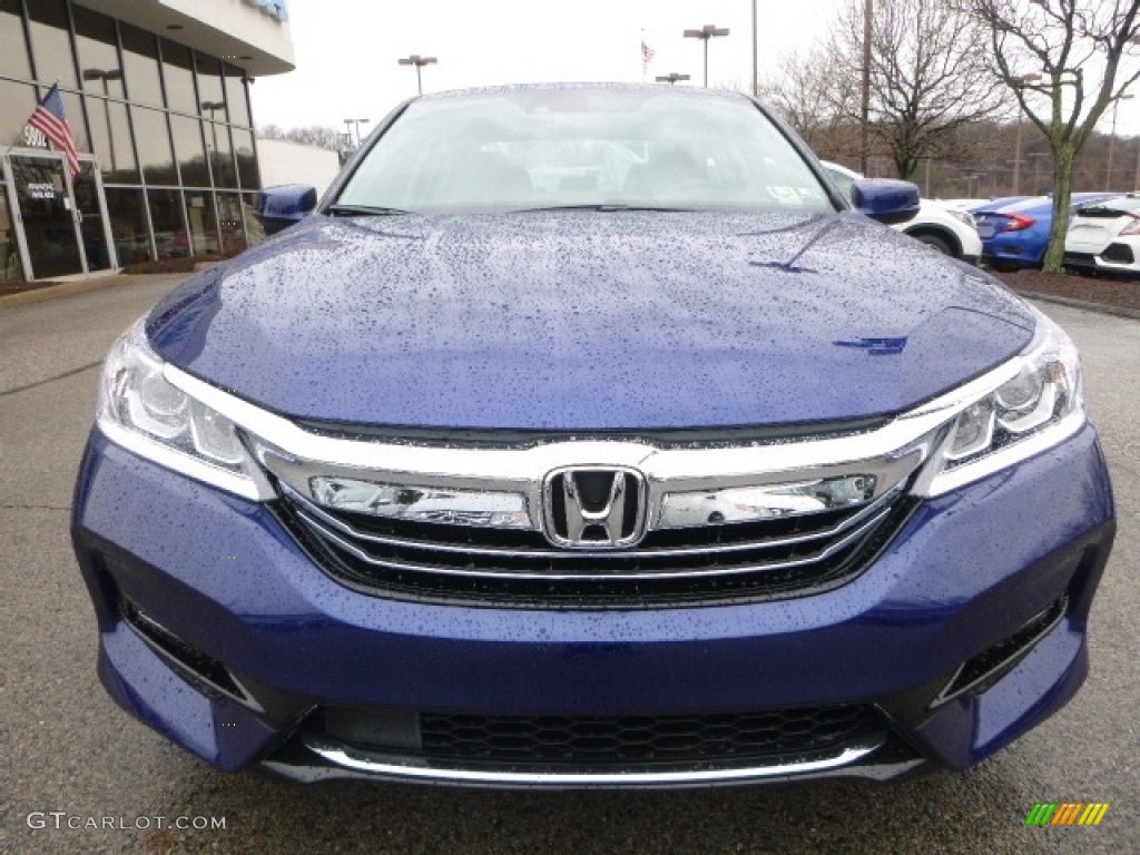 2017 Accord Hybrid EX-L Sedan - Vortex Blue Pearl / Black photo #6