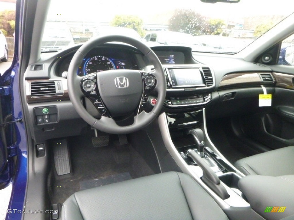 2017 Accord Hybrid EX-L Sedan - Vortex Blue Pearl / Black photo #10