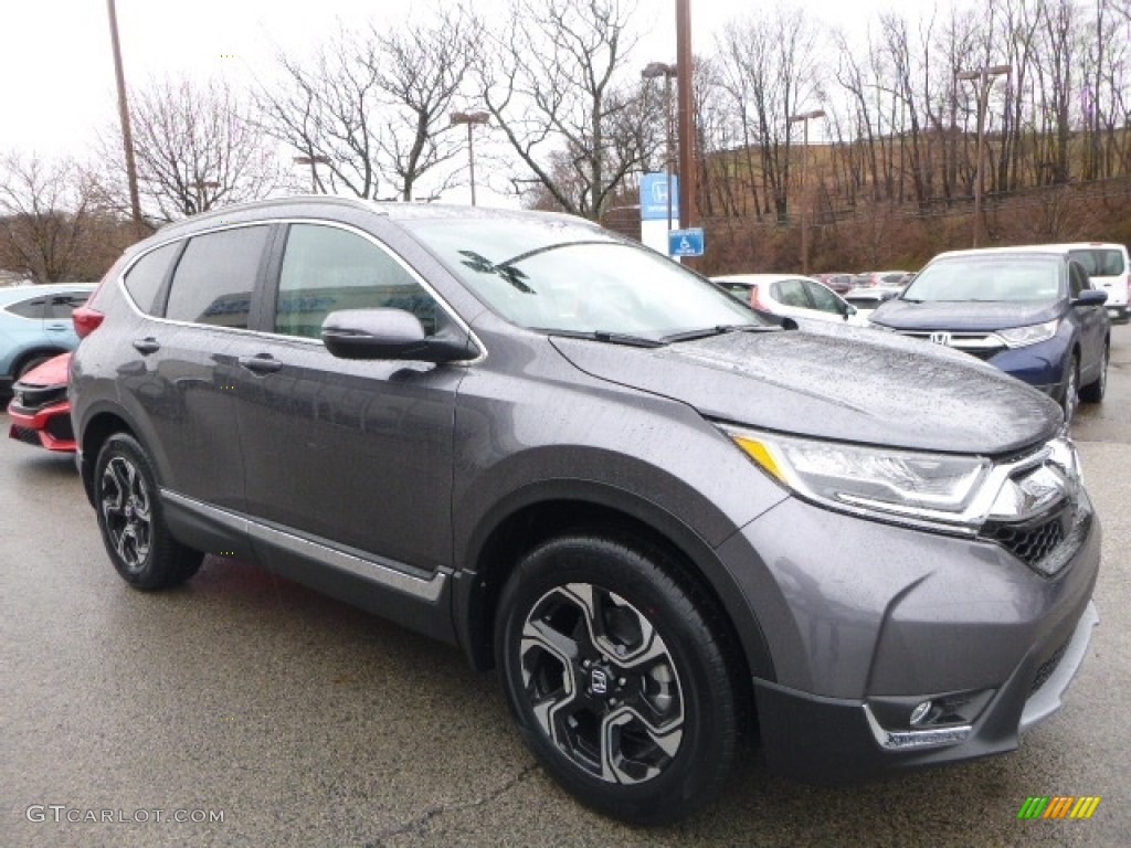 2017 CR-V Touring AWD - Gunmetal Metallic / Gray photo #5