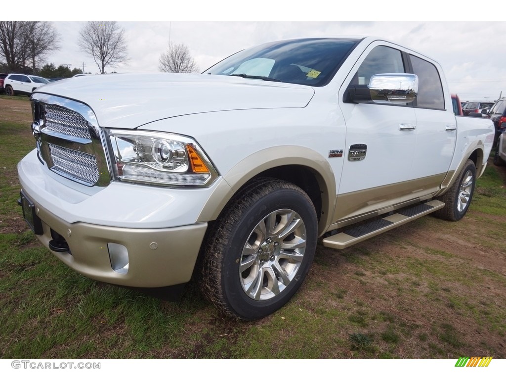 2017 1500 Laramie Longhorn Crew Cab - Bright White / Canyon Brown/Light Frost Beige photo #1