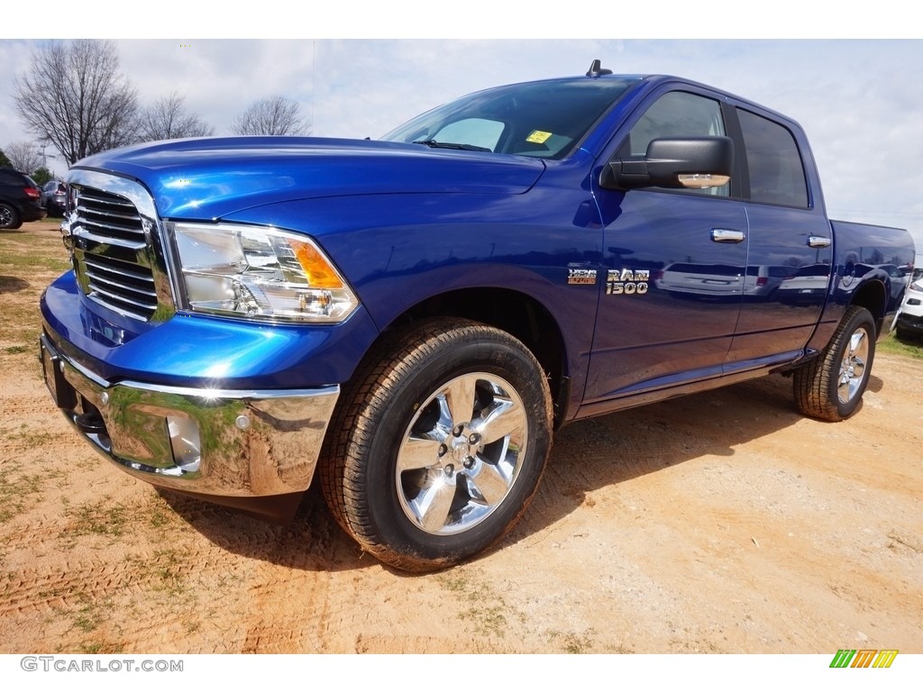 2017 1500 Big Horn Crew Cab 4x4 - Blue Streak Pearl / Black/Diesel Gray photo #1