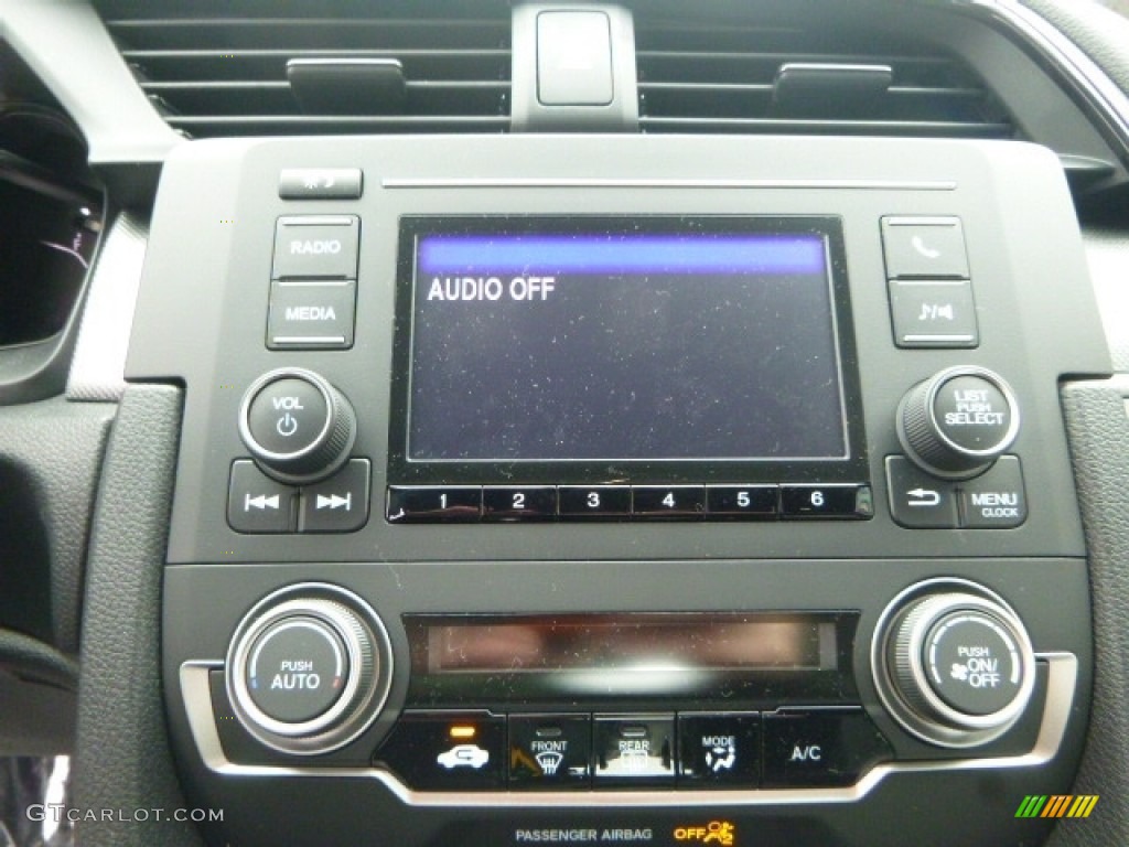 2017 Civic LX Coupe - Aegean Blue Metallic / Black/Ivory photo #13